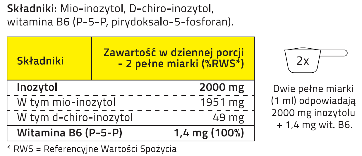 Inozytol DUO, Myo-/D-chiro-inozytol 40:1 120 g proszek - Image 3