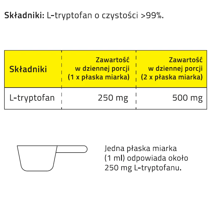 L-tryptofan, 99%+ czysty proszek 30 g - Image 3