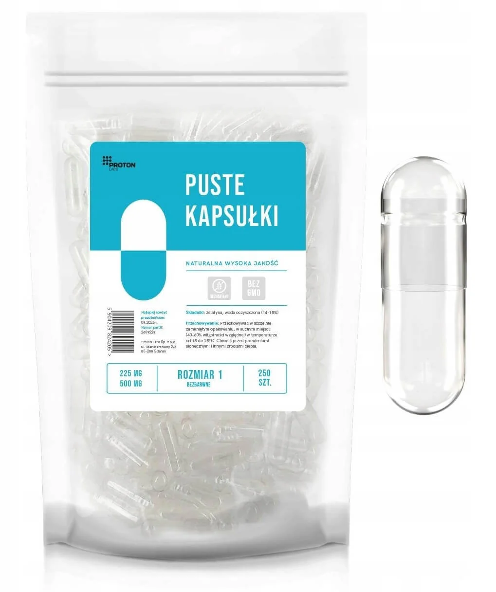 Puste kapsułki żelatynowe, bezbarwne - Image 8